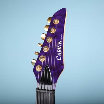 Carvin DC400T Purple Quilt Maple Neck Through Electric Guitar USA image 3