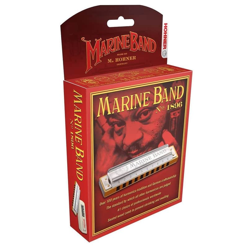 Hohner 1896BX-FSHRP Marine Band 1896 Classic Harmonica - Key of F# image 1
