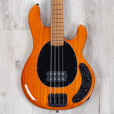 Ernie Ball Music Man StingRay Special 4-String H Bass, Trans Amber, Flame Maple image 2