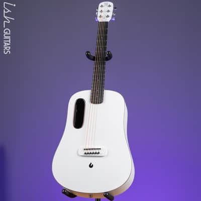 Lava Music Blue Lava Touch Smart Acoustic Guitar Sail White w/ Lite Bag Demo image 2