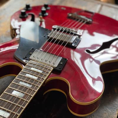 Greco Vintage SA-550 Semi-Acoustic Late 1970's Persimmon Red w/ Hardcase image 8