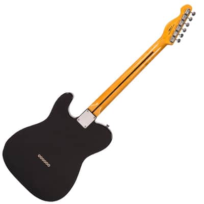 Vintage Reissued Series V75BK Brass bridge saddles, SS, Gloss Black image 2
