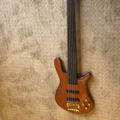 Dirk Lance (Incubus) Owned Warwick Streamer Stage II 5-String Fretless Custom 1999 Natural image 15