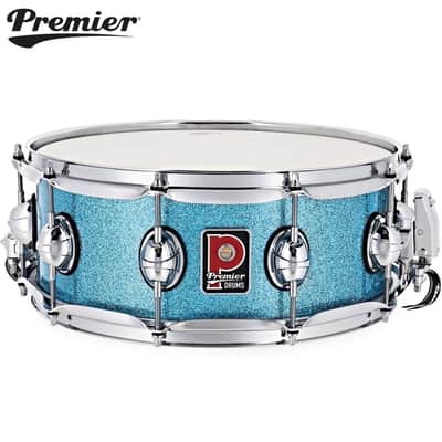 Premier Genista Classic 14" x 5.5" Birch Aqua Sparkle Snare Drum PGB1455SAQX image 1
