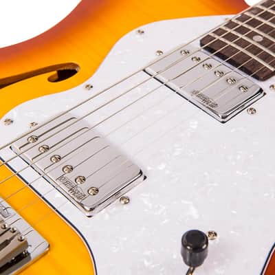 Vintage Reissued Series V72HFTB Flame Top w / 2 Humbuckers, Tobacco Burst image 7