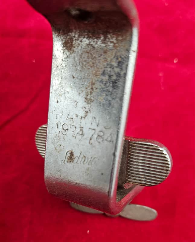 Ludwig Vintage Extension Cymbal Holder Hoop Clamp (No Arm) 1930s - Nickel image 1