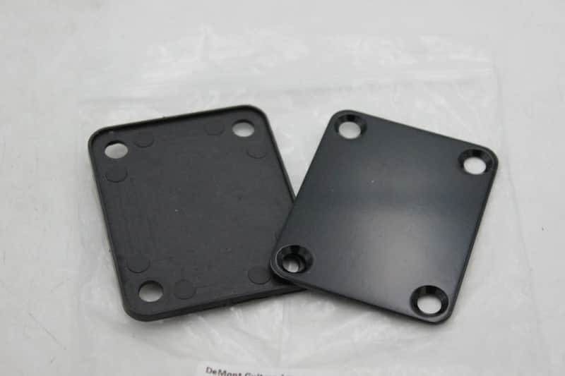 Black Metal Neck Plate Seat w/ Plastic Cover No Screws image 1