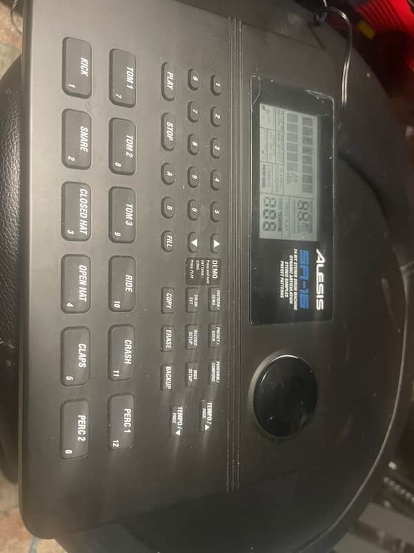 Alesis SR-16 Drum Machine 2010s - Black image 1