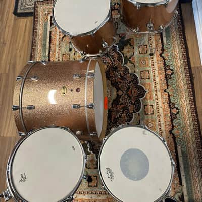 Ludwig LRC24D-CS Centennial Series Moto 10x13 / 16x16 / 16x18 / 16x24" 4pc Drum Set 2011 - 2021 - Champagne Sparkle image 4