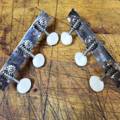 Vintage RARE 1965 Japan 3x3 On a Plate Open Back Parlor Guitar Tuners Japan Luthier Parts #7 image 1