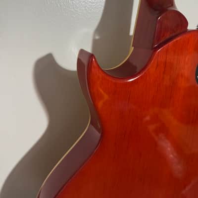 Vintage V100-AFD Reissued Paradise Series Single Cut 2010s - Flamed Amber image 7