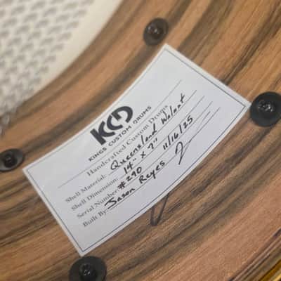 Kings Custom Drums 14x7" Queensland Walnut Snare image 7