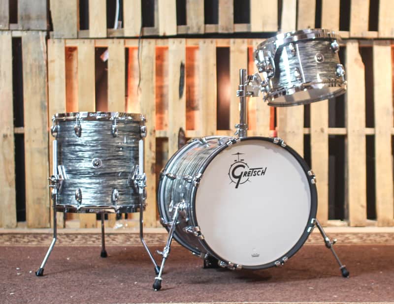 Gretsch Brooklyn Grey Oyster Nitron Drum Set - 14x18, 8x12, 14x14 - SO#1196166 image 1