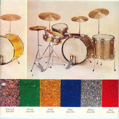 Gretsch 1950s Peacock Sparkle 14"x6.5" Snare Drum. Stunning!! image 2