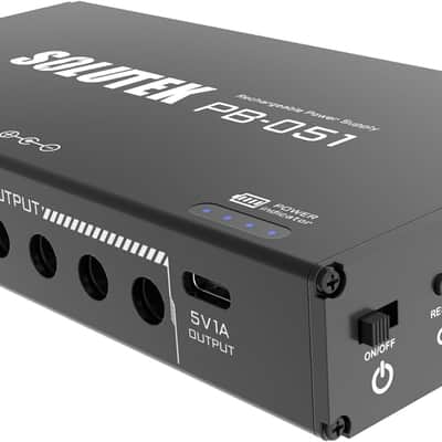 Rechargeable Guitar Pedal Power Supply 12800 10-Outputs High-Current 2000mA 9V 12V 18V 5V for Pedal Board and more devices | Convenient Quiet Powerful Compact | Model PB-051 image 3