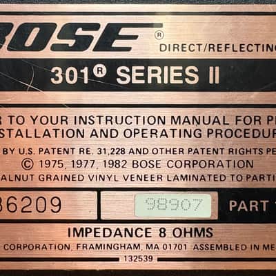 Bose 301 series II - refoamed woofers - Excellent image 13