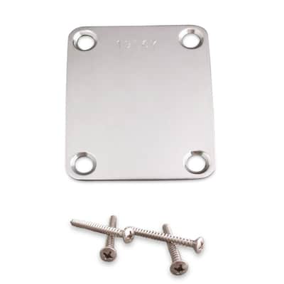 Callaham High Luster Stainless Steel Neck Plate with Serial Number & 4 Callaham Neck Plate Screws