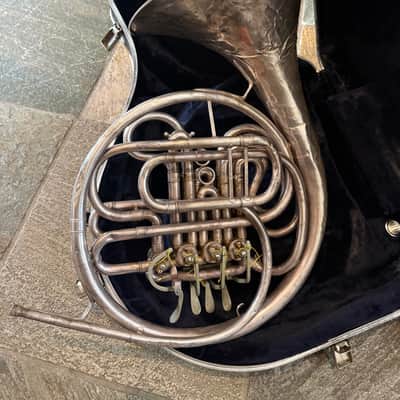 C. G. Conn Silver 6D Double French horn. Made in USA image 9
