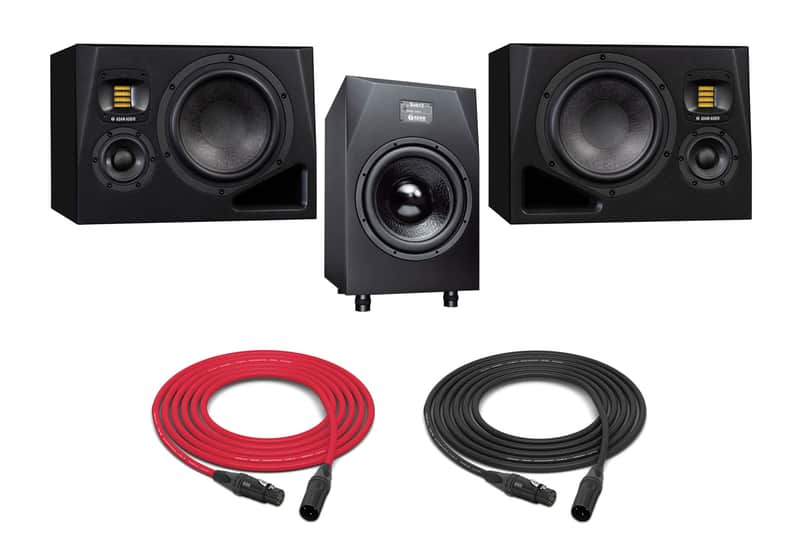 Adam Professional Audio A8H 340W 8" Active 3-Way Midfield Studio Monitor Kit w/ Sub12 Subwoofer (Pair) image 1