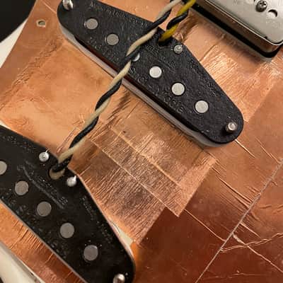 Lambertones Triple Shot w/ Crema Humbucker Stratocaster Loaded Pickguard image 2