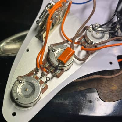 1975 Greco Stratocaster ... Khruangbin Mark Speer WIRING + NYLON Saddles + FLAME MAPLE NECK + Unique TREM claw see trough! (MADE IN JAPAN Lawsuit Era + Gigbag) ... Matsumoku Built – Pre-Serial Vintage image 14