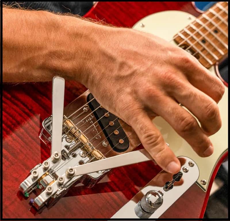 COUNTRY TONE! 2 Arm Pedal Steel Certano T-Bender fits Telecaster, B&G Bender EZ Bolt-On Bridge In Chrome image 1