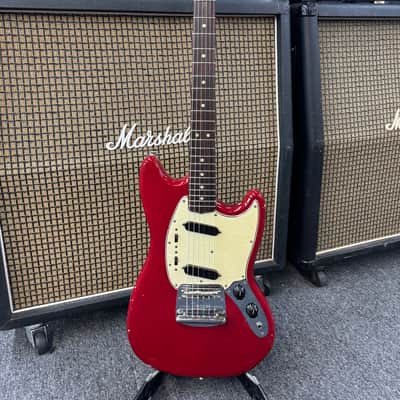 Fender Mustang Guitar with Rosewood Fretboard 1965 Dakota Red image 4