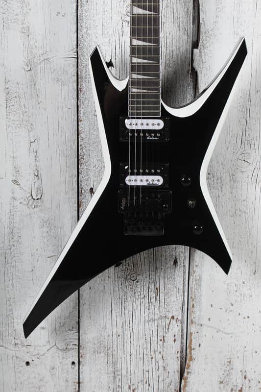 Jackson JS Series Warrior JS32 Solid Body Electric Guitar Black w White Bevels image 1