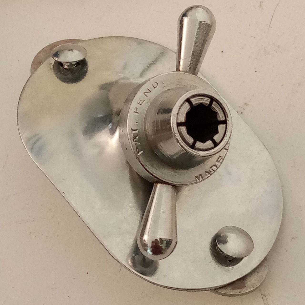 Rogers Bass Drum Spur/Tom/Cymbal Arm Mount+Machined Collet Rare 2-Hole Prototype — main photograph