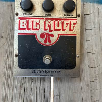 Electro-Harmonix Big Muff Pi V5 (Op Amp Tone Bypass) 1979 - Silver vintage electric guitar pedal image 3