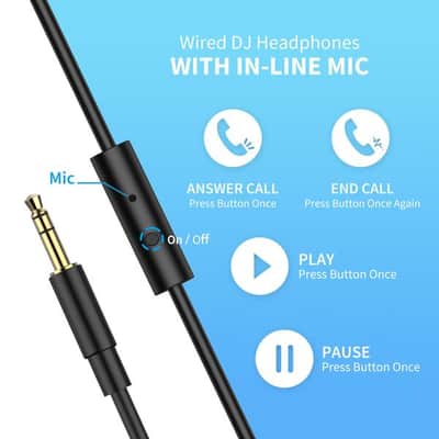 Professional Dj Stereo Monitor Adapter Free Headphones  3.5 mm and 6.35 mm Plug image 5