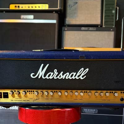 Marshall 6100 30th Anniversary Series 3-Channel 100-Watt Guitar Amp Head 1992 - 1997 - Blue Rare Edition image 2