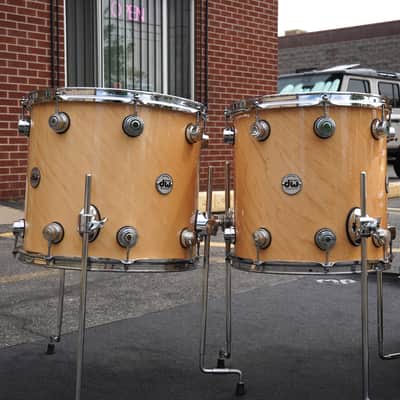DW USA Collectors Series 4pc Pure SSC Maple Shell Pack w/ Rings - Natural Lacquer Custom $6.500.00 If New! image 6