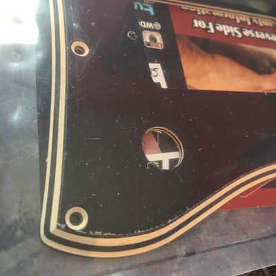 WD Gibson SG Standard Full Face Batwing Pickguard 5 ply Wide Bevel Black/Cream Made In USA image 2