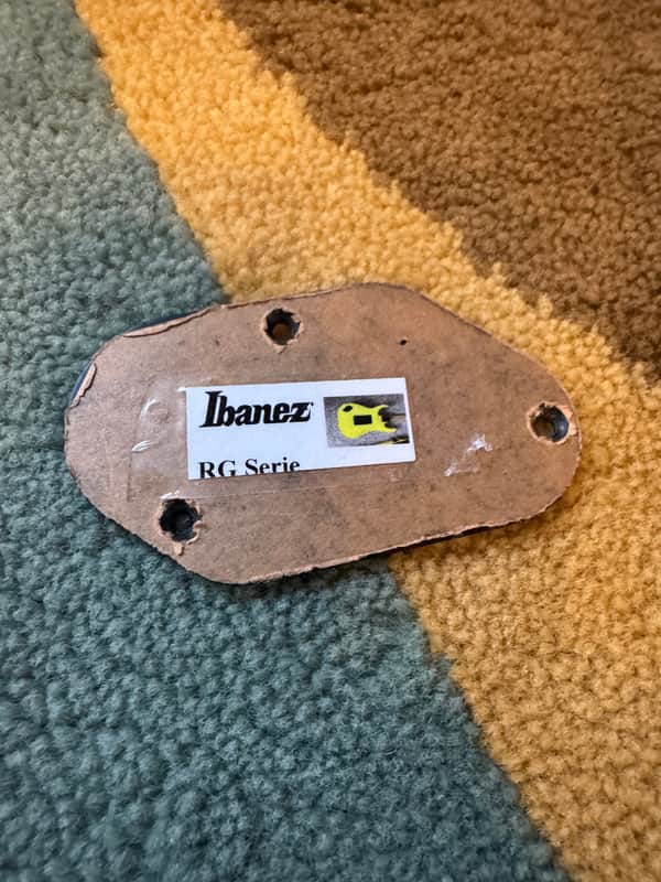 Ibanez RG-series Output Jack cavity backplate - Black image 1