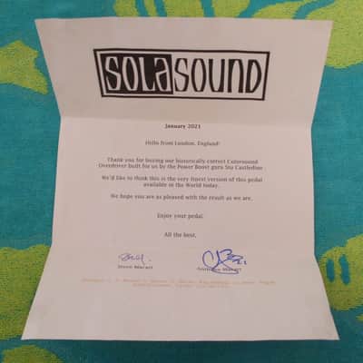 Colorsound rare orange 2021 OVERDRIVER Castledine fuzz distortion guitar pedal sola sound ZCD image 8