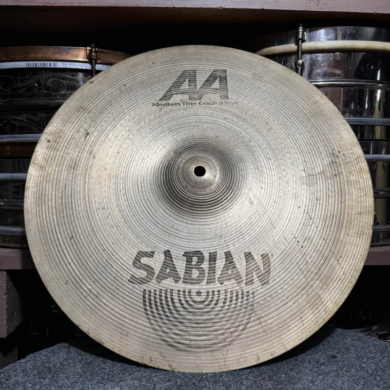 Sabian 16" AA Medium Thin Crash Cymbal image 1