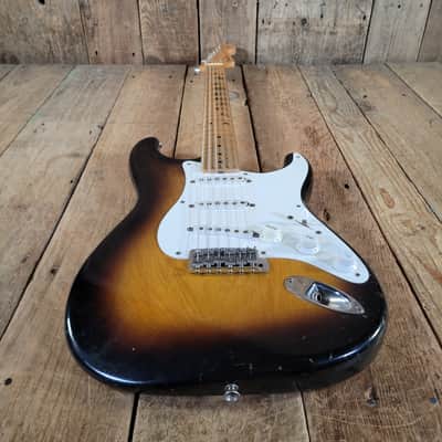 Fender 1955 Stratocaster Sunburst One-Piece Ash Body Excellent image 9