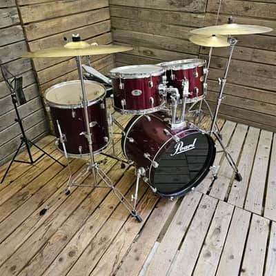 Drum Kit Pearl Forum Compact, Red Complete USED! RKWRR110526 image 2