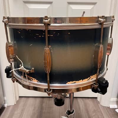 Slingerland No. 157 14x7" Student Model Snare Drum 1940s - Blue Duco image 6