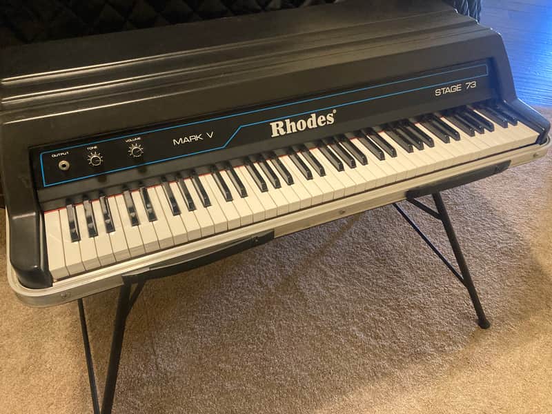 Rhodes Mark V Stage 73 73-Key Electric Piano 1984 - Black image 1