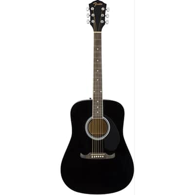 Fender FA-125 Dreadnought, Walnut Fingerboard, Black image 1
