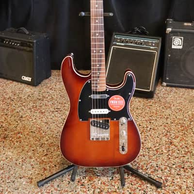 Squier Paranormal Custom Nashville Stratocaster Electric Guitar W/ SKB Case