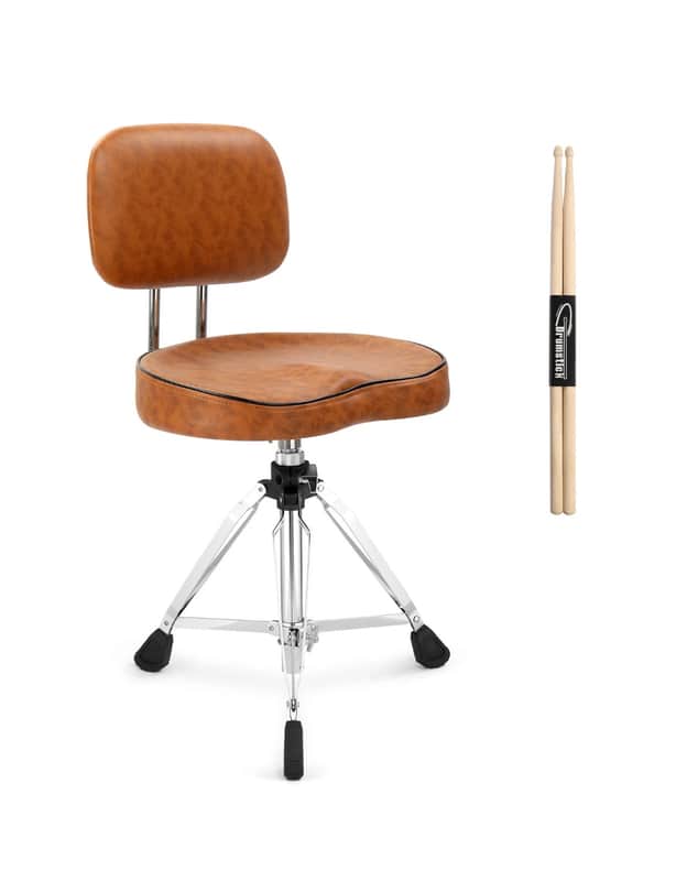New Drum Throne with Backrest, Heavy Duty Drum Stool Adjustable Height ,Drumstick image 1