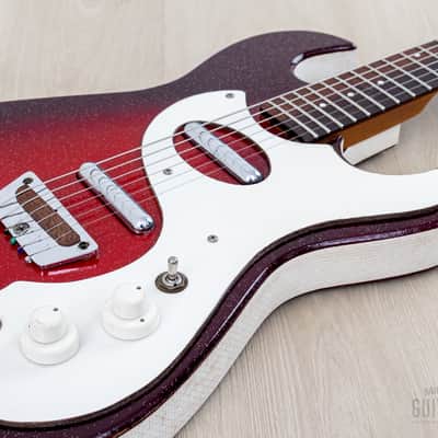 1965 Silvertone 1457 Vintage Amp-in-Case Guitar & Tube Amp Set, Danelectro USA image 6