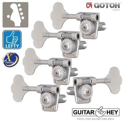 NEW Gotoh GB528 Res-O-Lite Vintage Bass L1+R4 Lightweight 1x4 - ANTIQUE X-CHROME image 1