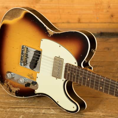 Fender Custom Shop 62 Telecaster Custom HS Heavy Relic 3-tone Sunburst image 5