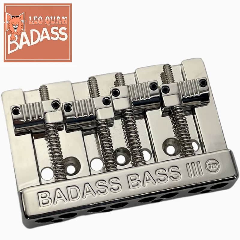 NEW Leo Quan® Badass® Bass III BRIDGE for Fender Precision Jazz GROOVED - NICKEL image 1