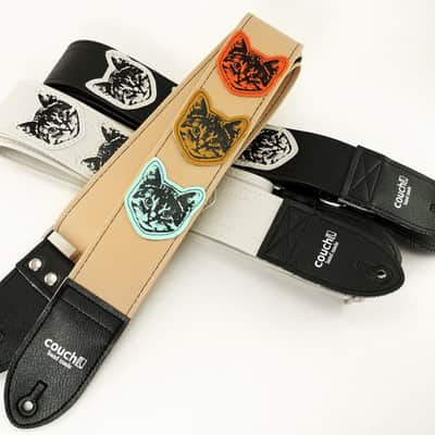 The Couch Multi-Colored Cat Guitar Strap image 1