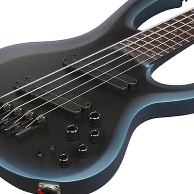 Ibanez BTB605MS MAM Bass Workshop 5 String Electric Bass. Midnight Arctic Ocean Matte with Case image 6